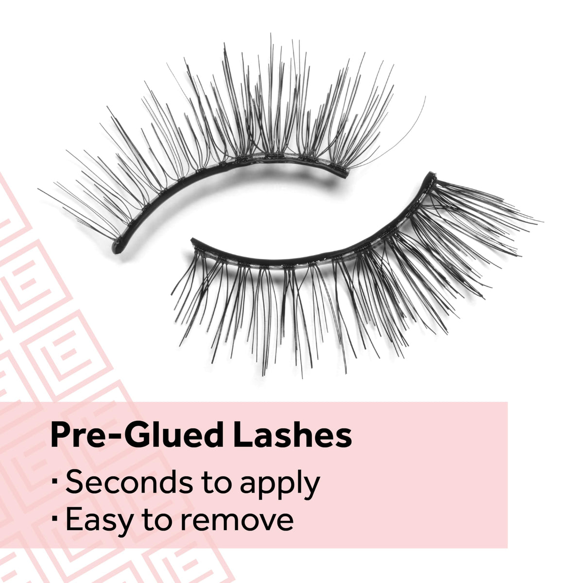 Eylure accent lash applied to outer corner demonstrating lifted, subtle cat-eye effect