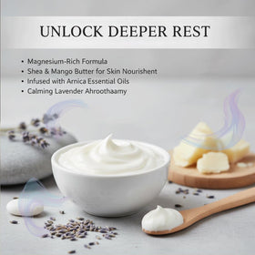 EYUTRD applying magnesium butter to foot to soothe and moisturize