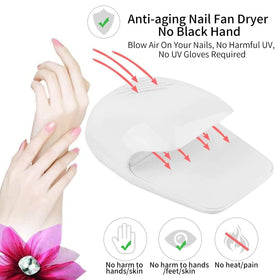 eyxformula hand in use drying polish showing faster surface setting and smudge reduction