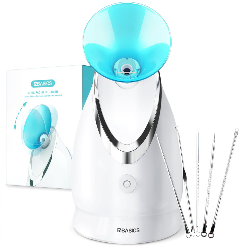 EZBASICS steamer front view showing compact design and easy controls for home spa
