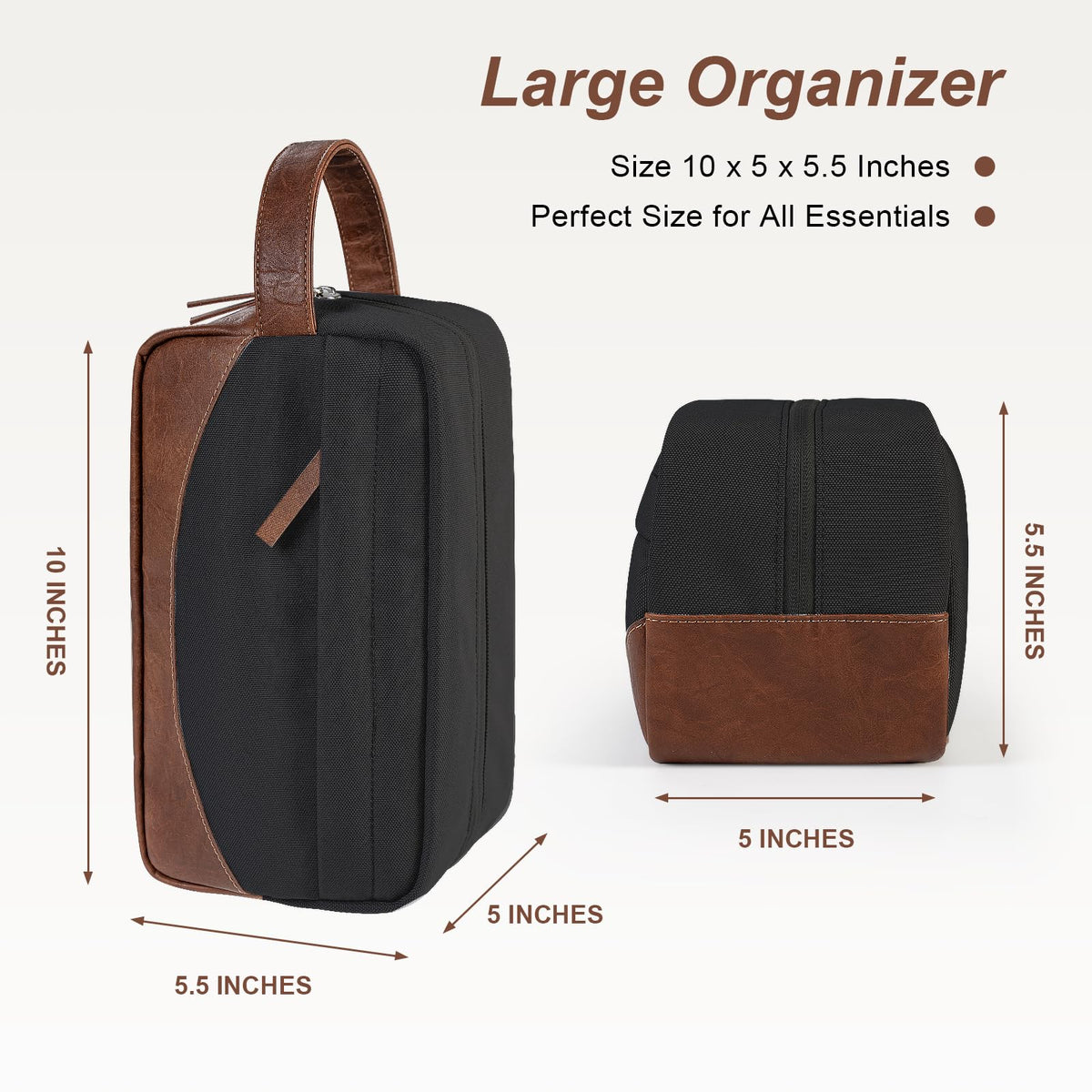 Ezday close-up of water-resistant fabric and smooth zipper for easy cleaning