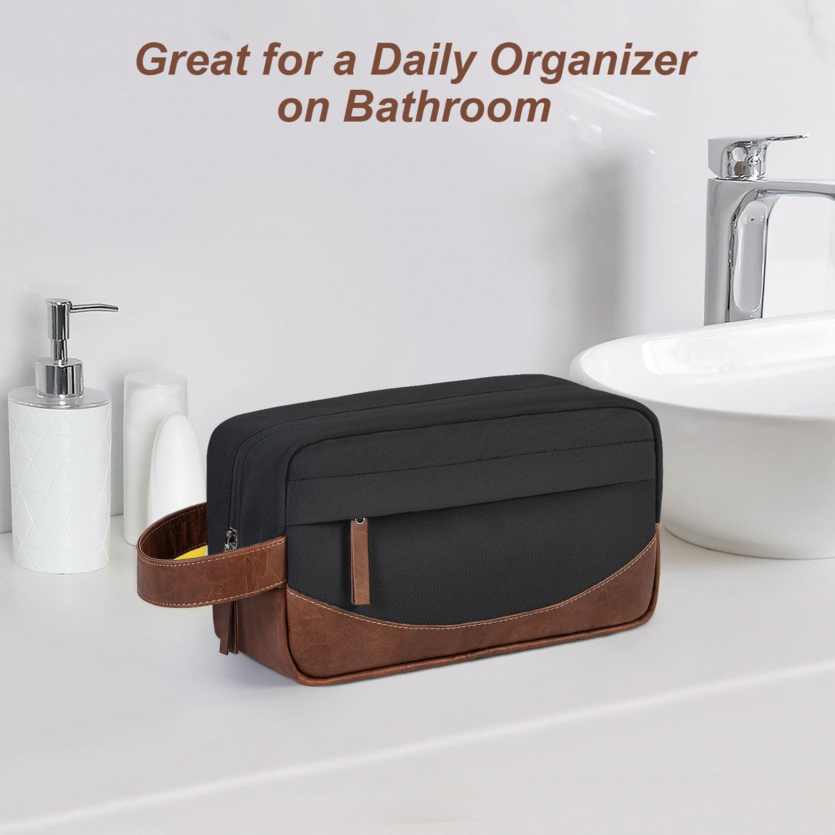 Ezday reinforced bottom and leather handle providing stability and comfort