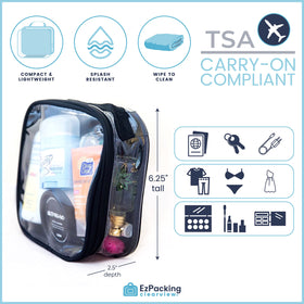 EzPacking clear vinyl detail highlighting easy-to-inspect contents