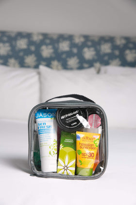 EzPacking on counter in travel setting showing grab-and-go convenience