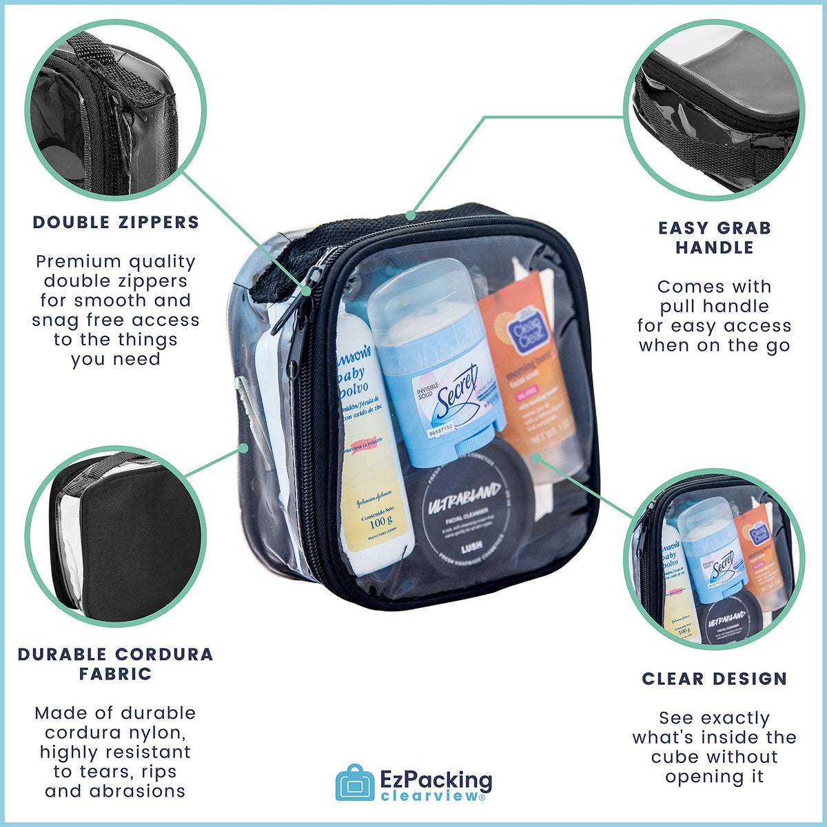 EzPacking being wiped clean to show simple maintenance benefit