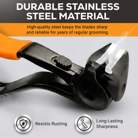 EZPIK clippers held in hand demonstrating comfortable use for weak hands