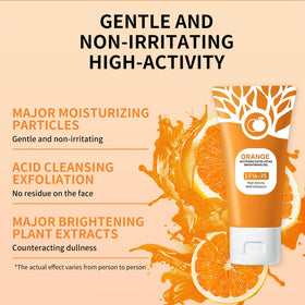 Ezyuanchly exfoliating gel applied to face showing gentle use