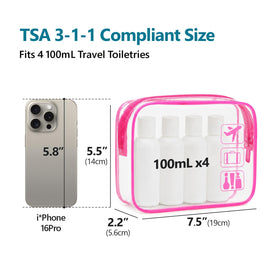 F-color inside view filled with travel bottles for quick visibility and organization