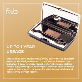 Fab Brows kit in use applying powder for defined natural-looking brows