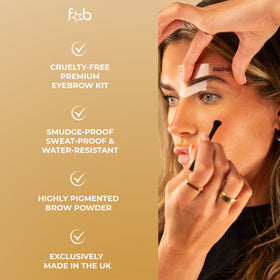 Fab Brows dual-ended brush close-up for precise and blended application