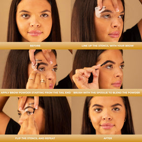 Fab Brows powder swatches showing texture and blendable pigments