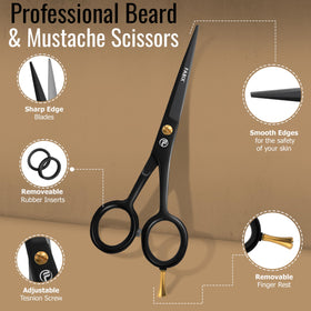 Fabix beard comb and mustache comb aligned to detangle and guide cutting