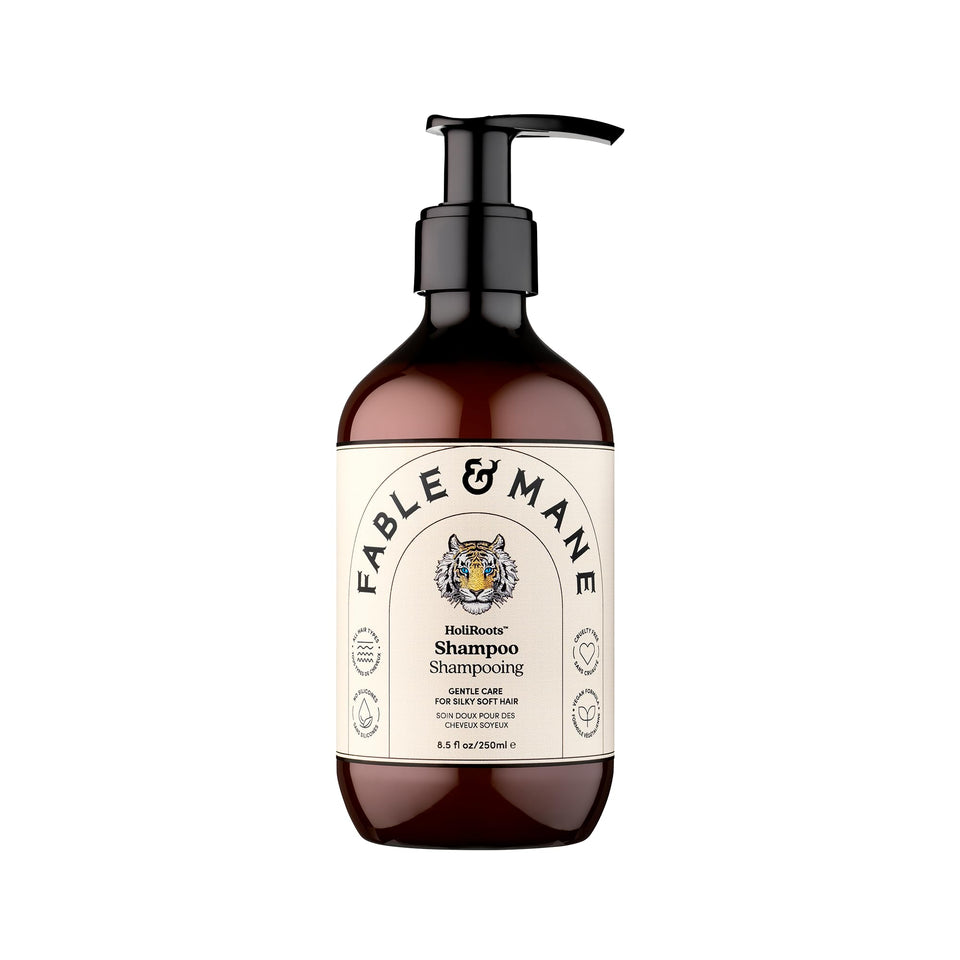 Fable & Mane front bottle shot showing product and branding benefits