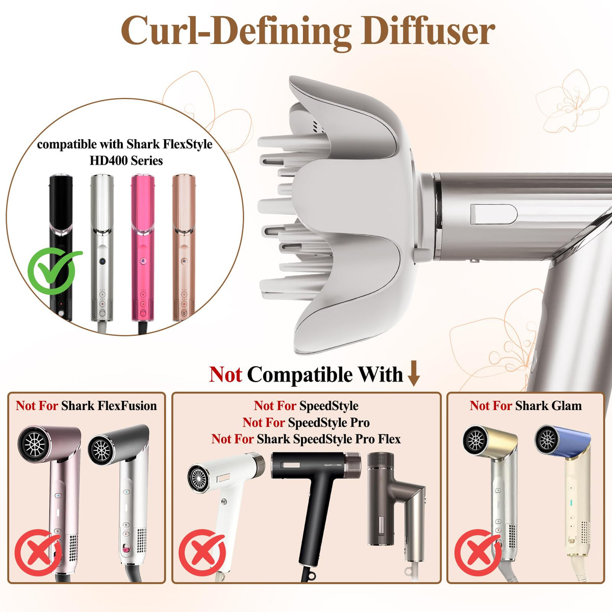 Fabmira diffuser deep bowl close-up for faster drying and even curl shaping