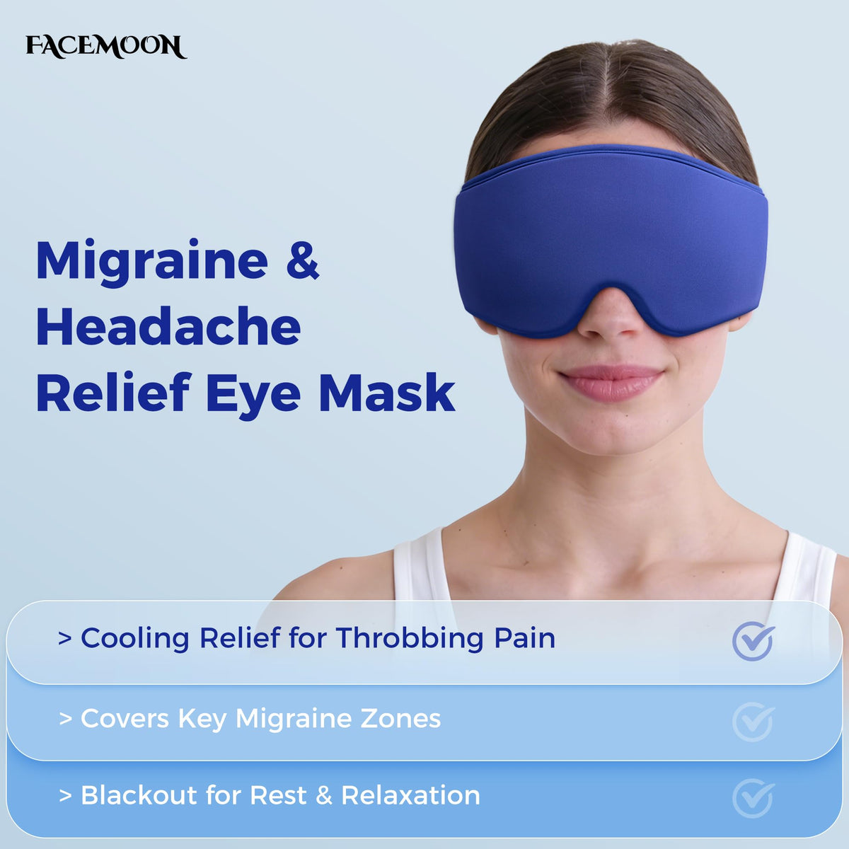 FACEMOON adjustable strap detail for a secure, gentle fit