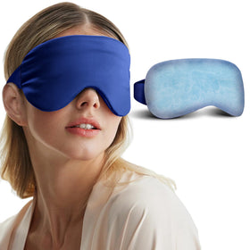 FACEMOON front view of eye mask showing packaging and immediate cooling benefit