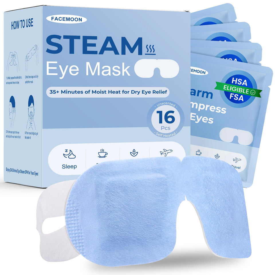 FACEMOON front packaging showing 16 masks and benefits
