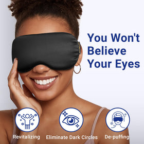 FACEMOON mask worn by model demonstrating soothing relief and fit