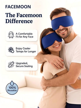 FACEMOON size comparison in hand showing compact travel-friendly design