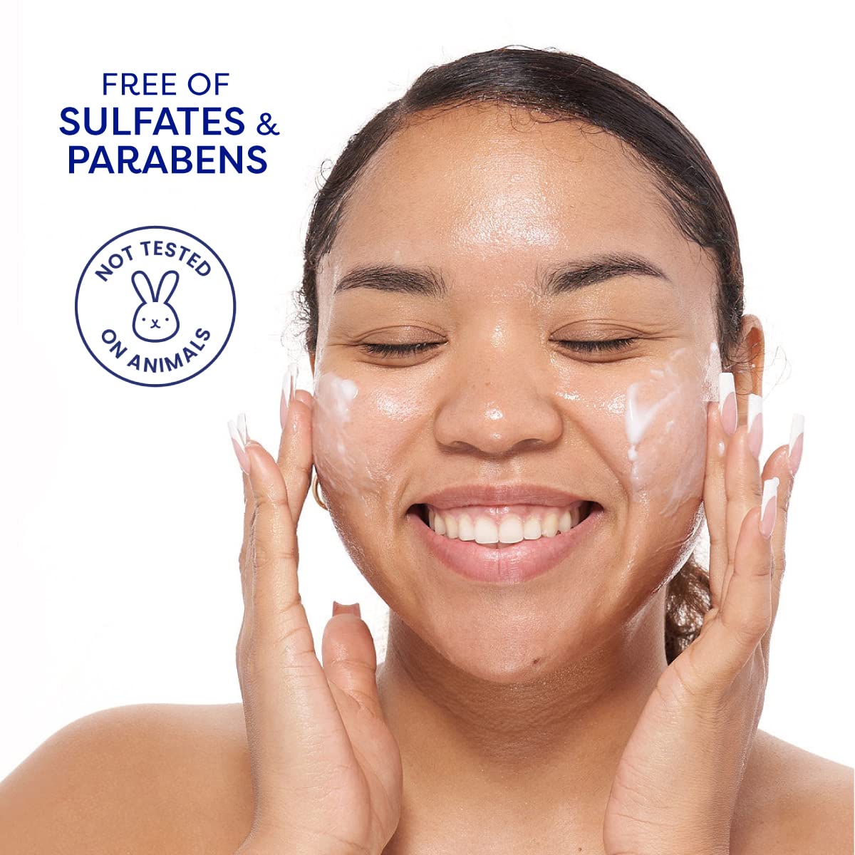 FACETORY mask held in hand to show single-use size and travel-friendly convenience