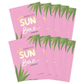 FACETORY front packaging showing 10-pack and soothing benefit