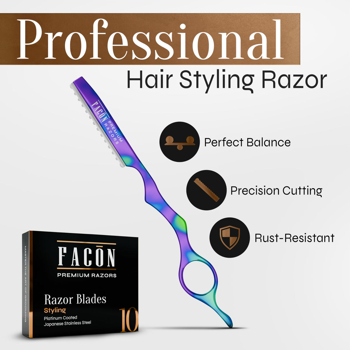 FACON close-up of blade edge highlighting precise cutting performance