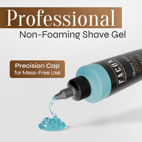 FACON applied during head shave to show full scalp coverage and comfortable glide