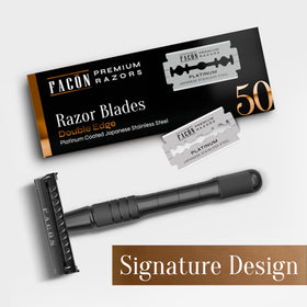 FACON label detail showing Japanese stainless steel material benefit