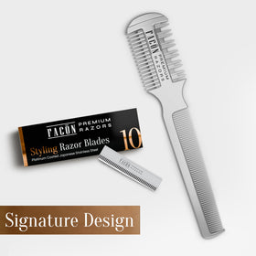 FACON razor comb trimming pet fur to reduce matting and loose hair