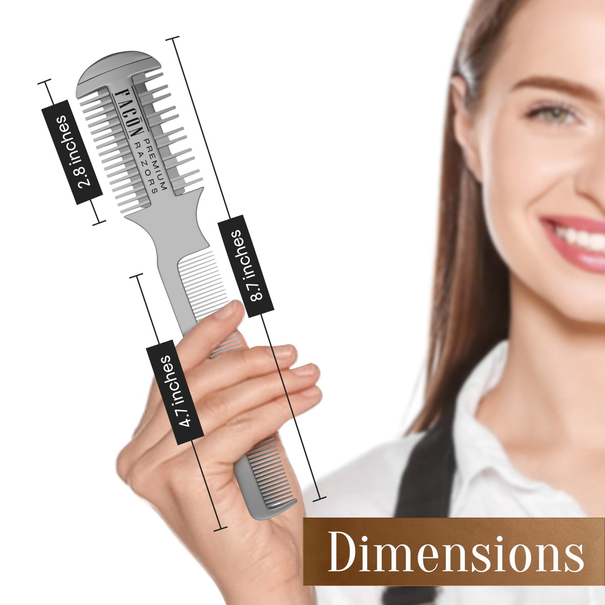 FACON razor comb on salon station conveying professional-grade performance