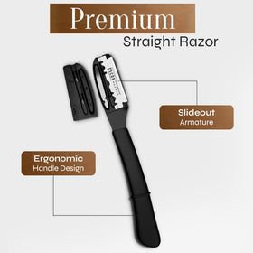 FACON razor in use at jawline delivering smooth, close shave