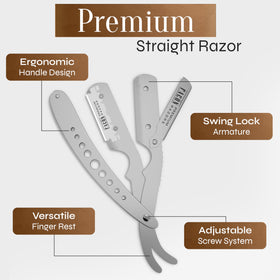 FACON razor trimming a neckline showing clean lines and tidy results