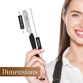 FACON scale comparison with ruler showing compact size and salon-friendly dimensions