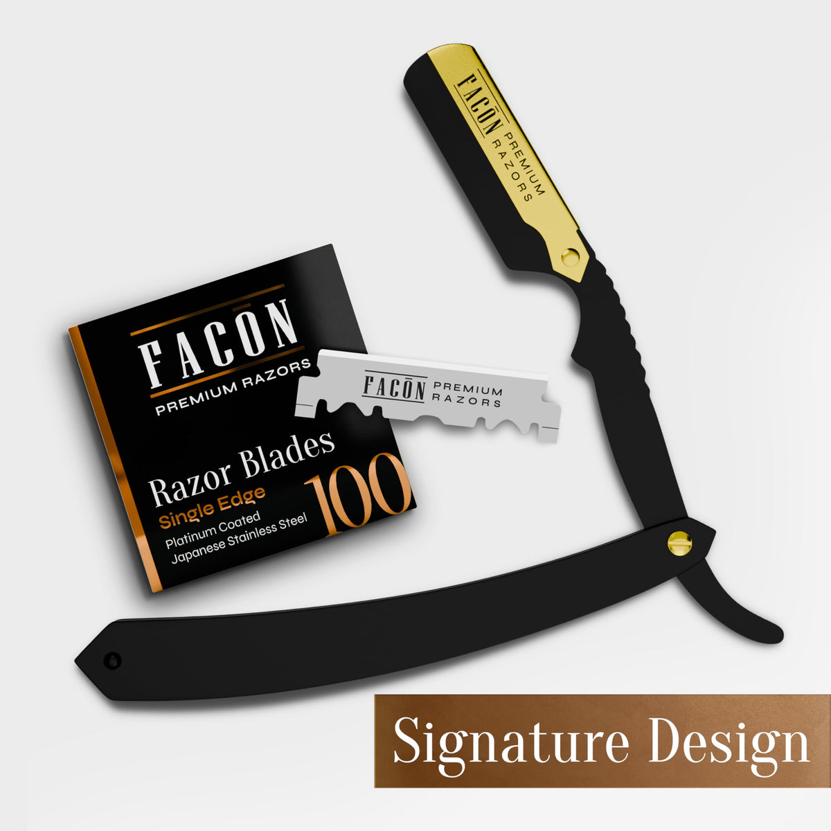 FACON stainless-steel head side angle showing corrosion-resistant durability
