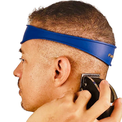 Fade Guide front view showing silicone band and clear curves for precise fades