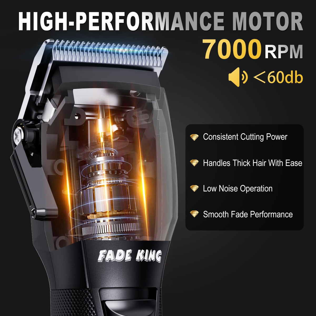 FADEKING beard trimmer in use shaping jawline benefit: accurate sculpting