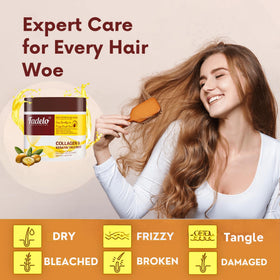 Fadelo being applied to wet hair demonstrating repair action