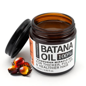Fadelo Batana oil jar front view showing pure unrefined product and clear labeling for authenticity