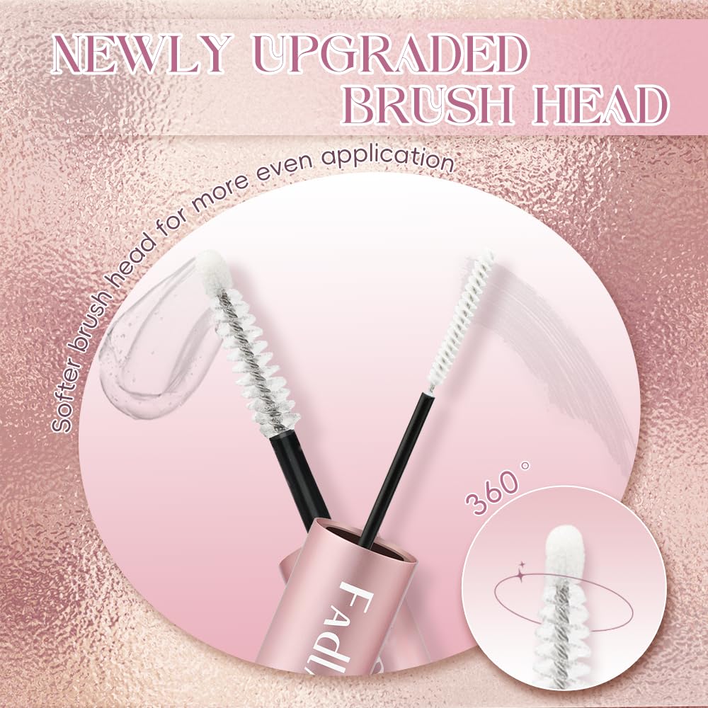 FADLASH application on natural lashes demonstrating neat adhesive hold