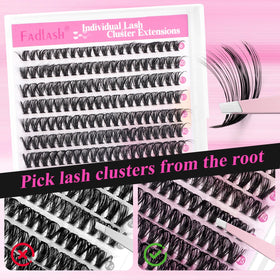 FADLASH step-by-step image of placing a cluster to achieve quick at-home application
