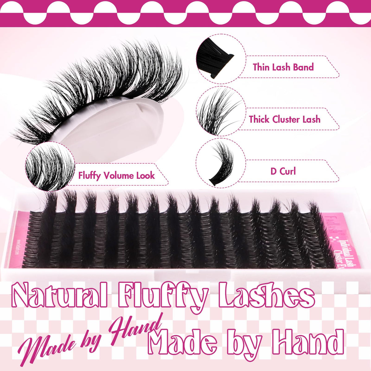 FADLASH application with tweezers demonstrating easy placement