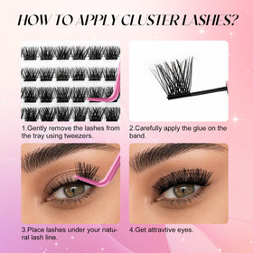FADLASH application with tweezers showing easy DIY placement and precise control