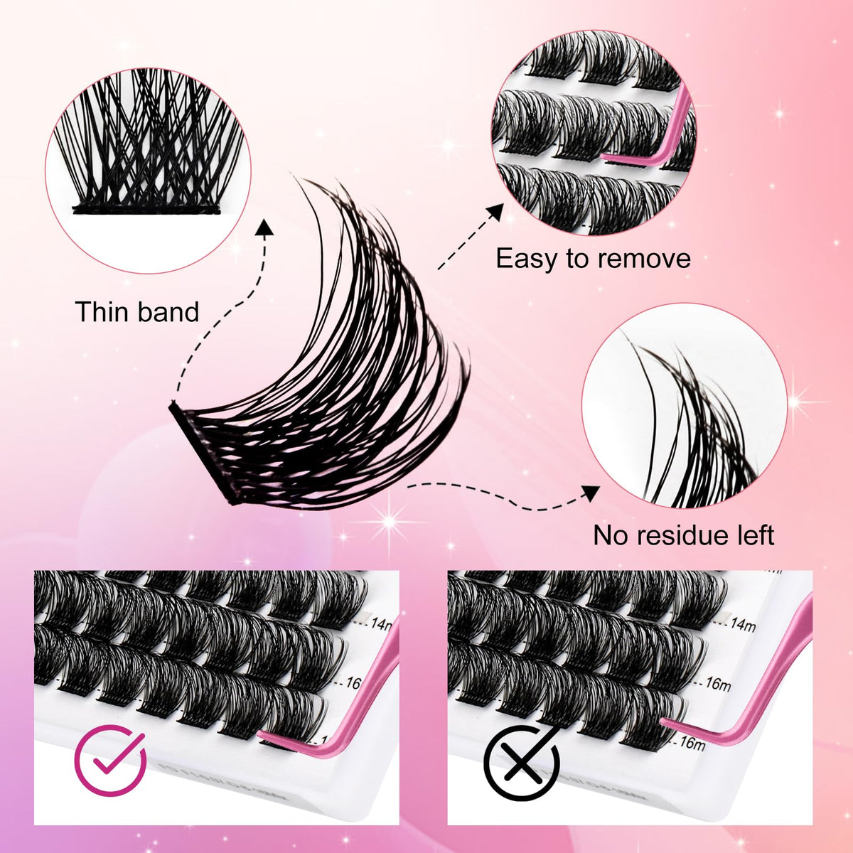FADLASH band close-up detail showing thin flat base for discreet comfortable wear