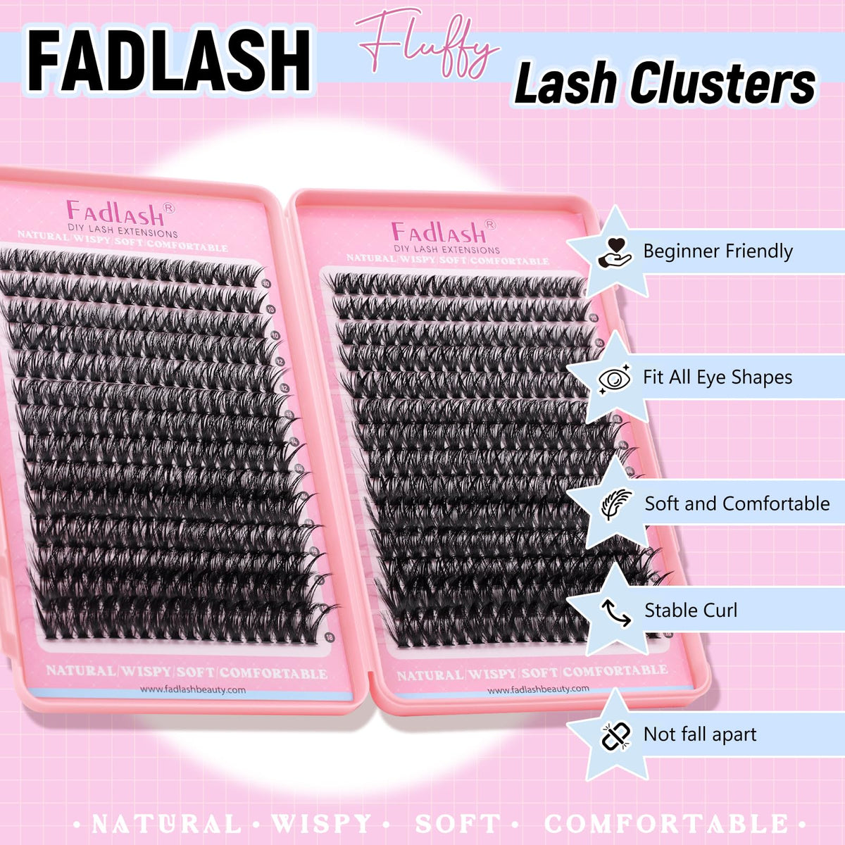 FADLASH close-up of 60D fan detail highlighting natural volume