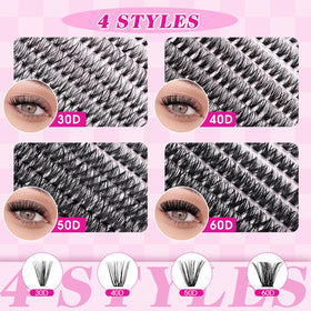 FADLASH close-up of D-curl cluster fibers showing soft texture and blend