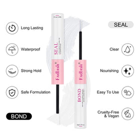 FADLASH close-up of spiral mini mascara brush, precise adhesive placement benefit