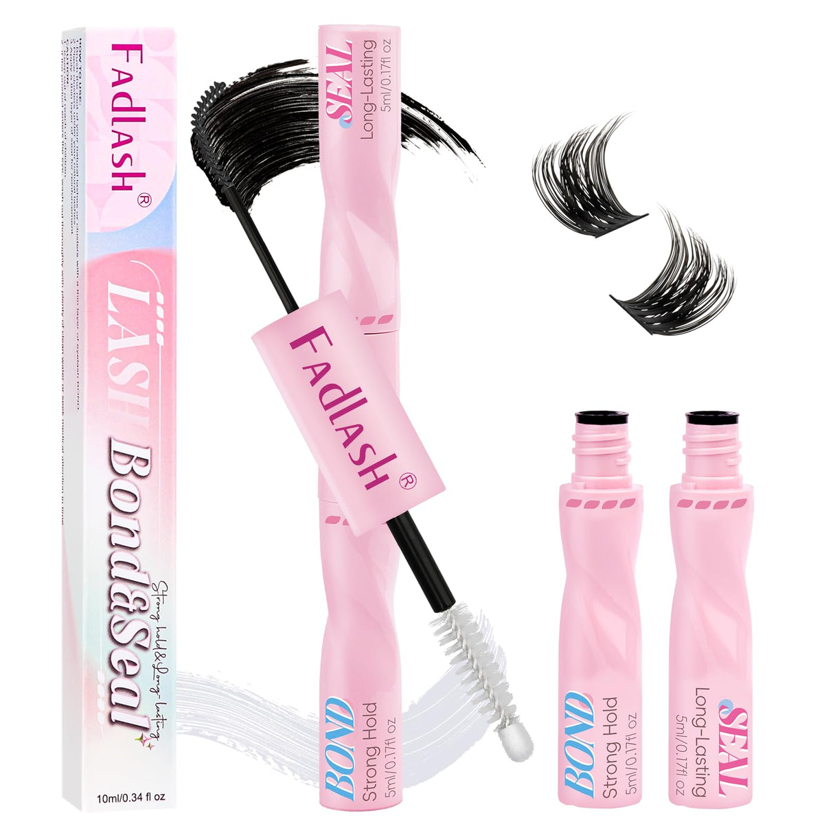 FADLASH front dual-ended tube showing bond and seal for fast application