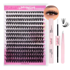 FADLASH kit front packaging showing complete cluster set and tools for easy application