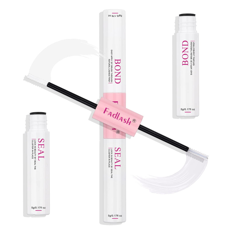 FADLASH front packaging showing 10ml dual-ended lash bond and seal, fast application benefit