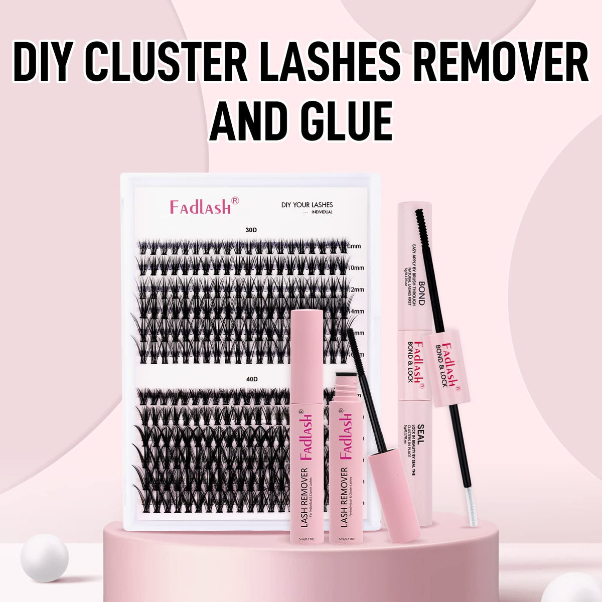 FADLASH on bathroom counter during use promoting easy at-home care